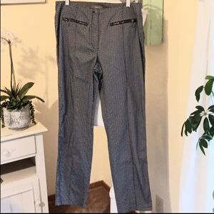 Vanilia Dotted Vera Cotton Blend Pants. Classic.